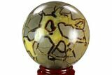 Polished, Septarian Sphere - Madagascar #125475-1